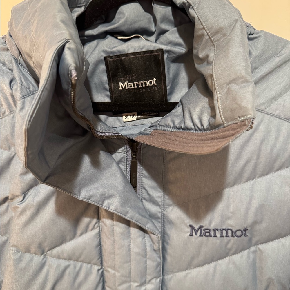 Marmot Pale Blue Quilted Insulated Parka